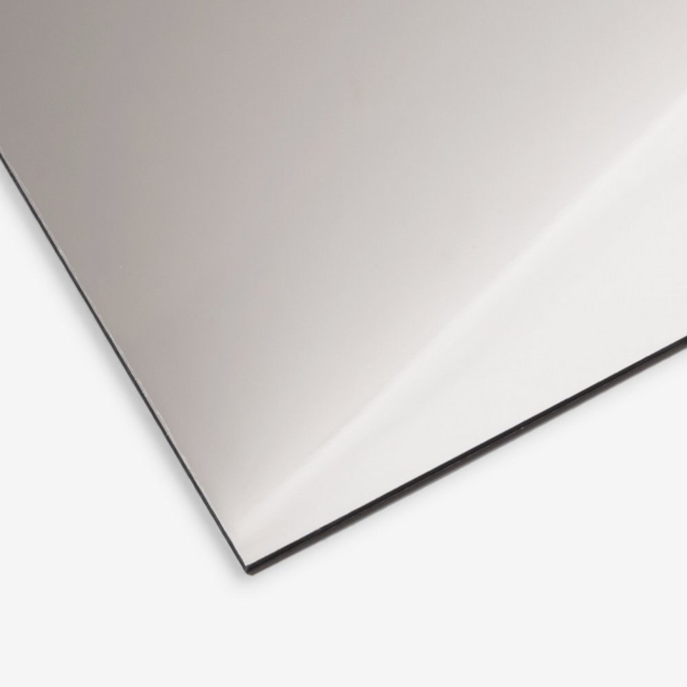 Panneau dibond miroir argent