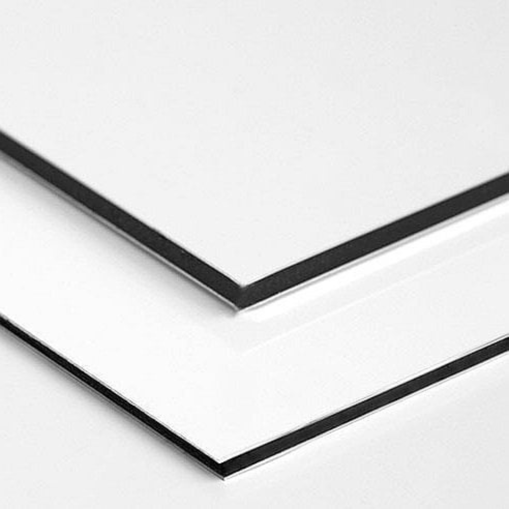 Panneau Dibond de couleur blanche