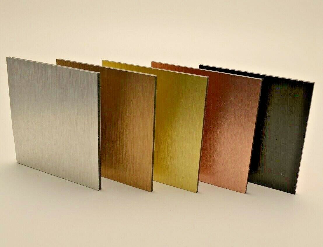 images de panneaux dibond avec plusieurs finitions en Alu Brossé