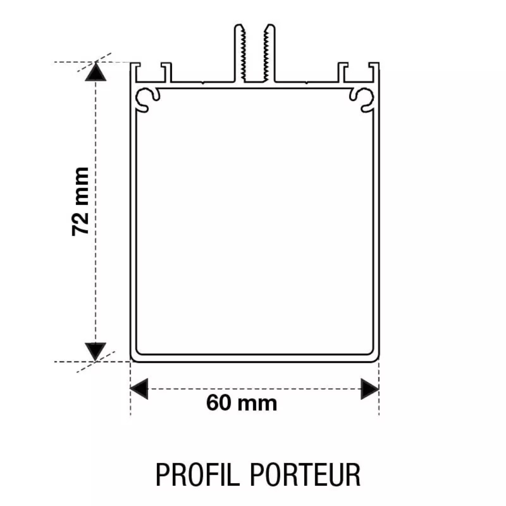 Vue de coupe du kit autoportant