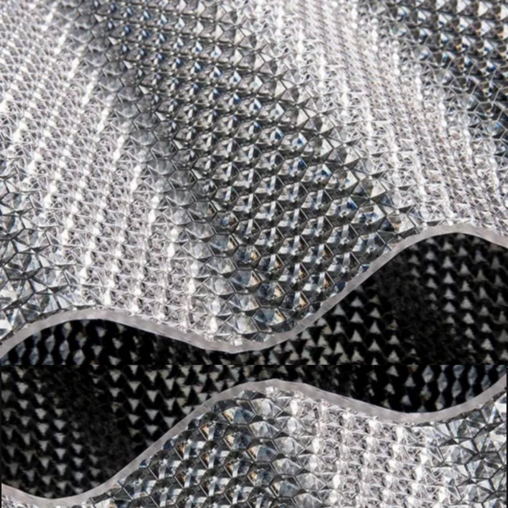 Panneau de polycarbonate ondulé diamanté