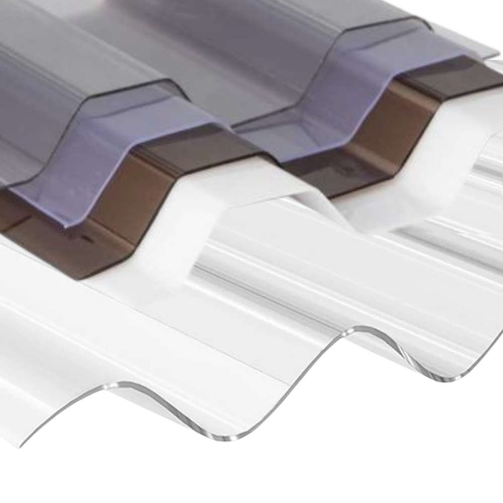 Feuilles de polycarbonate ondulé de différentes formes d'ondulation et de différentes couleurs