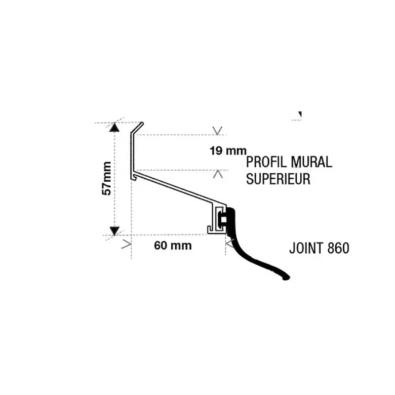 pose d'un joint sur profil mural supérieur