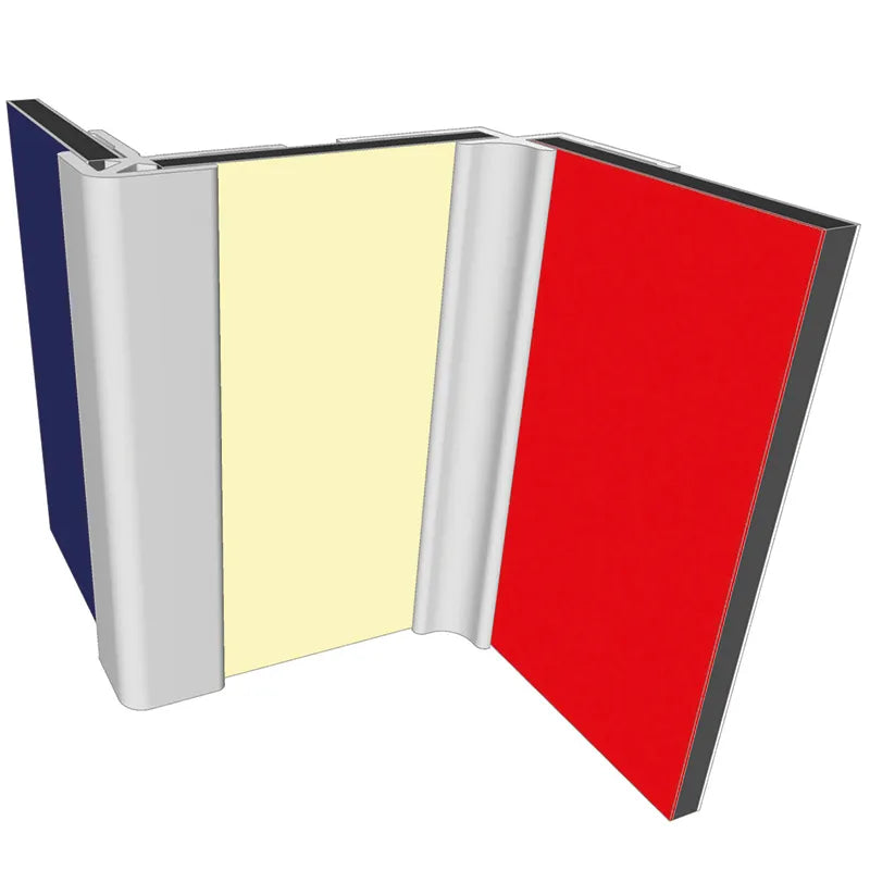 imbrication de profil d'angle intérieur et extérieur pour panneaux de 3mm