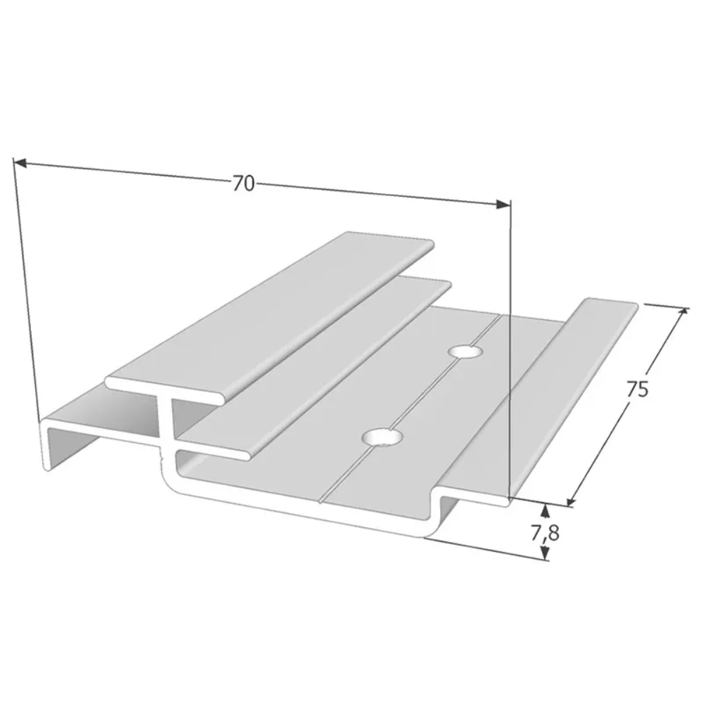 Patte en Alu Brut pour profil thermoclick