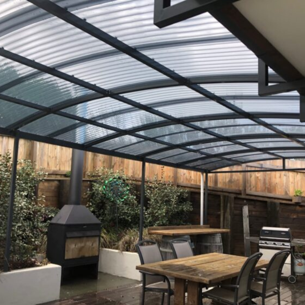 Toiture de Pergola en Polycarbonate ondulé