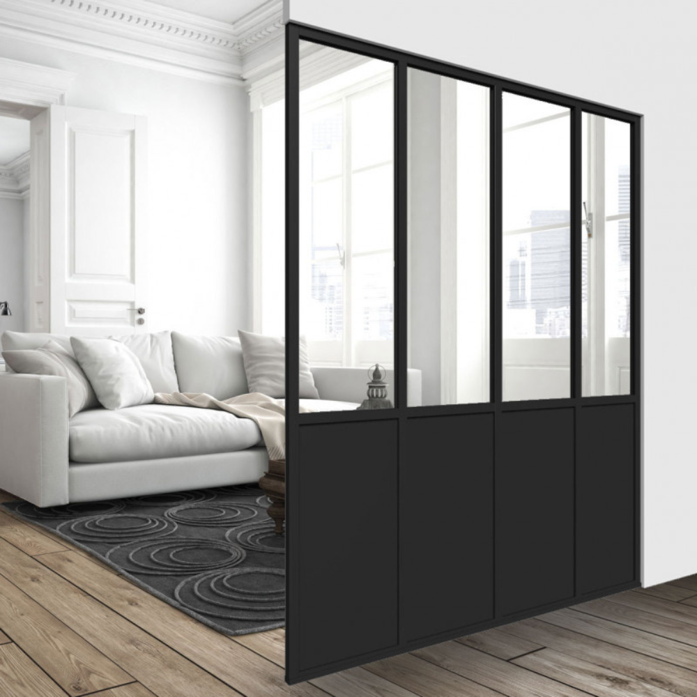 verrière d'atelier avec des panneau en PVC transparent