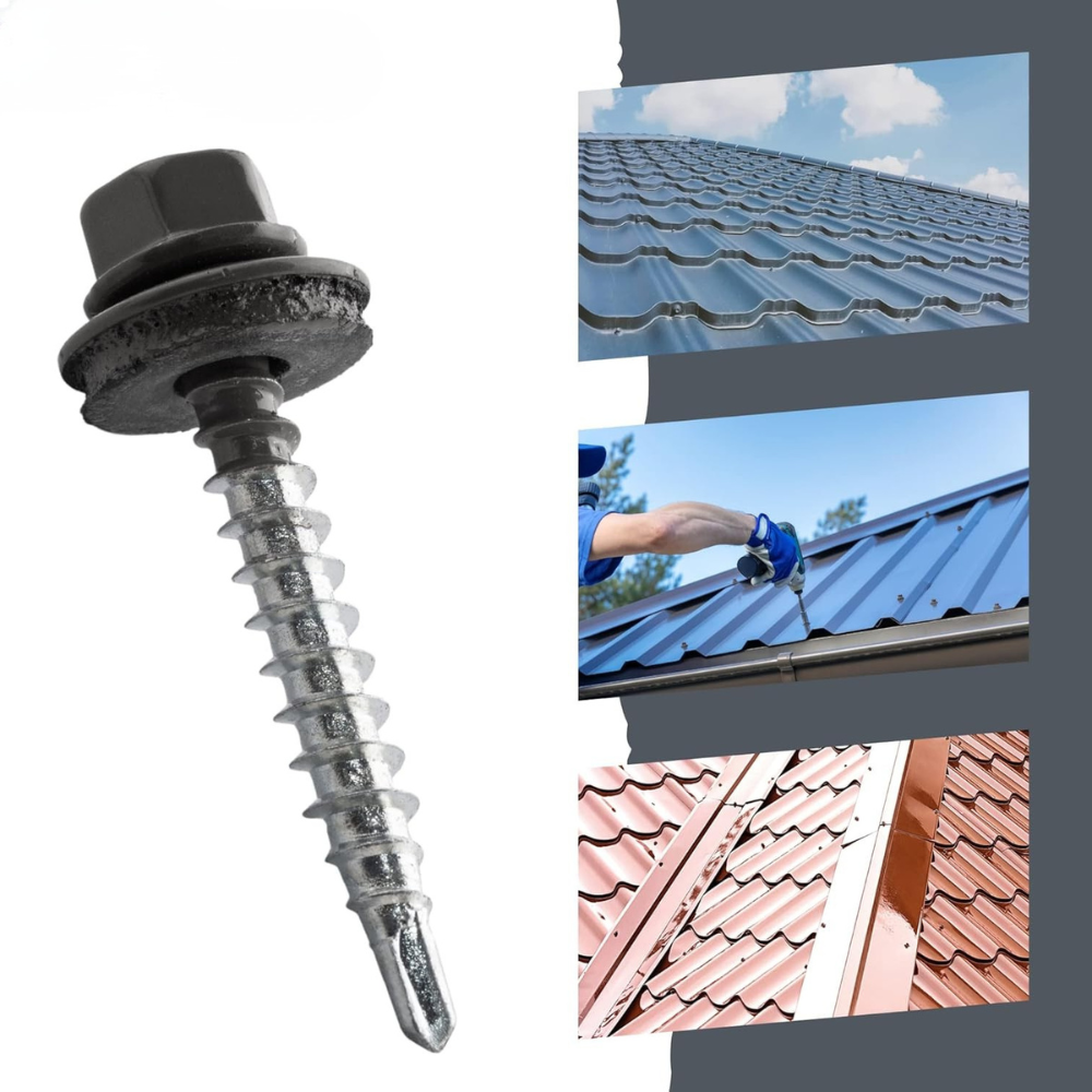 Vis auto-foreuses avec rondelles EPDM pour métal