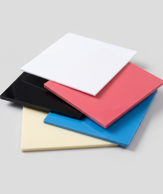 Différents coloris de PVC Alimentaire : bleu, rouge, jaune, noir, blanc