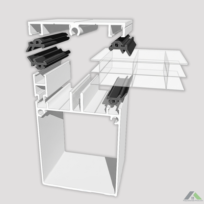 Kit Profil Autoportant en Aluminium pour plaques polycarbonate et panneaux sandwich