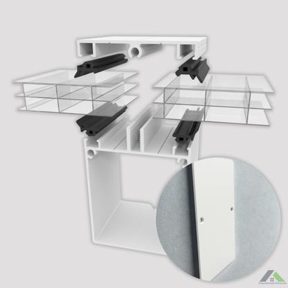 Kit Profil Autoportant en Aluminium pour plaques polycarbonate et panneaux sandwich