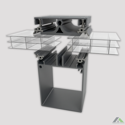 Kit Profil Autoportant en Aluminium pour plaques polycarbonate et panneaux sandwich