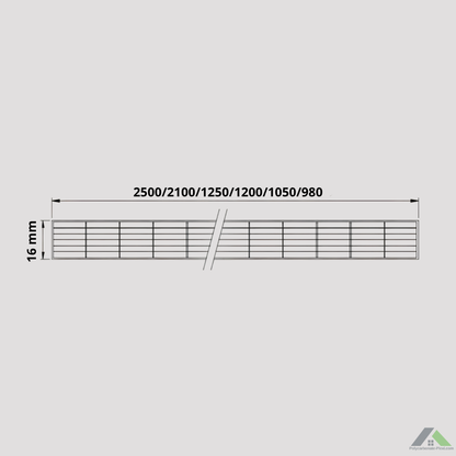 Plaque polycarbonate alvéolaire 16 mm standard ou sur mesure
