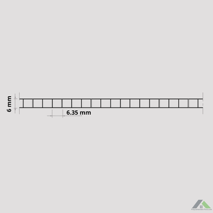 Plaque polycarbonate alvéolaire 6 mm standard ou sur mesure
