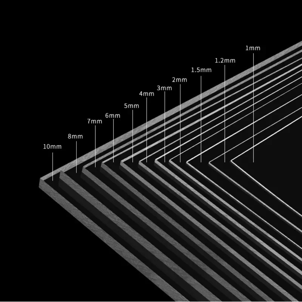 Plaques en Plexiglass transparent de 1 à 10mm