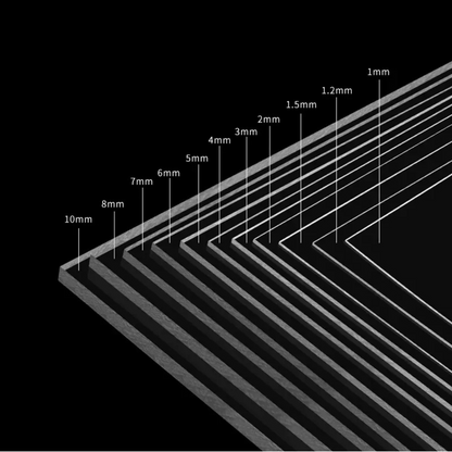 Plaques en Plexiglass transparent de 1 à 10mm