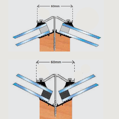 Profil de jonction reversible pour toiture à pans
