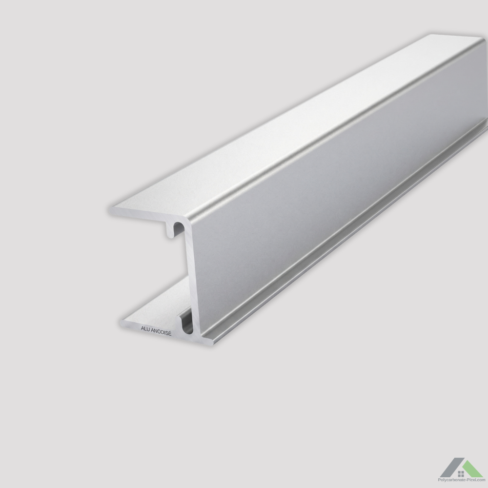 Profil U en aluminium pour plaques de polycarbonate alvéolaire et compact
