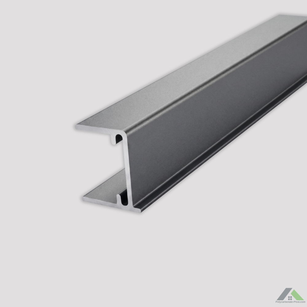 Profil U en aluminium pour plaques de polycarbonate alvéolaire et compact
