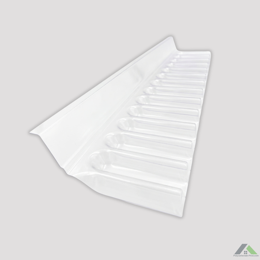 Raccord Mural Transparent en Polycarbonate pour Plaques Ondulées 76/18
