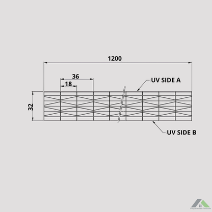 Plaque polycarbonate alvéolaire 32 mm standard ou sur mesure
