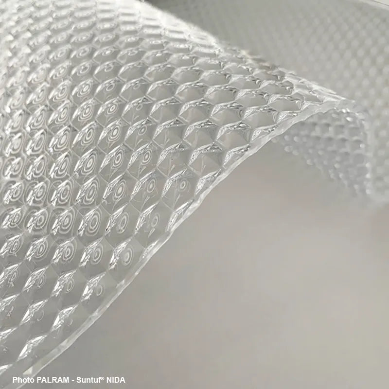 Polycarbonate Ondulé Diamanté Transparent 2.8mm - Grande Onde