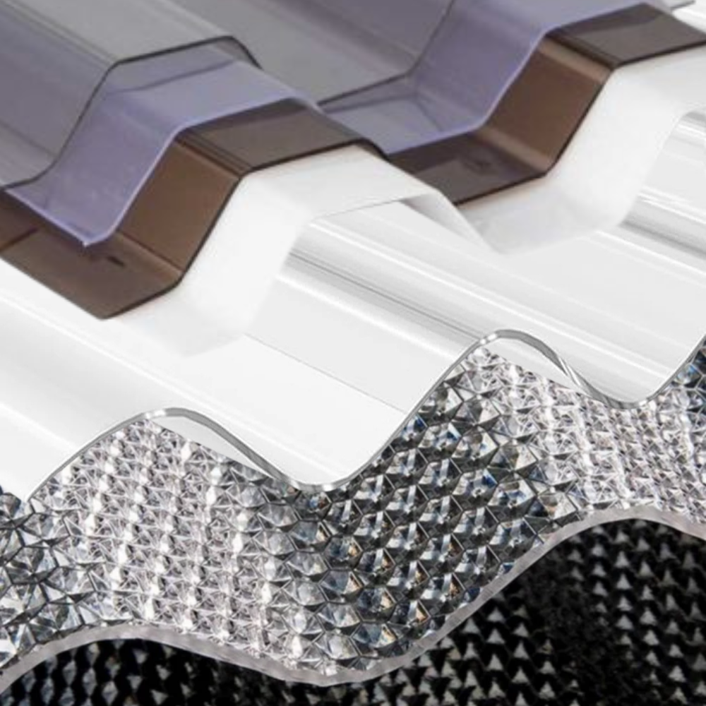 Polycarbonate ondulé petite onde, diamanté, nid d'abeille, omega, greca, nervuré, grande onde pour tous vos projets de pergolas, carports, abris