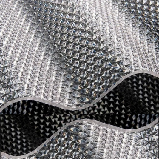 Panneau de polycarbonate ondulé diamanté