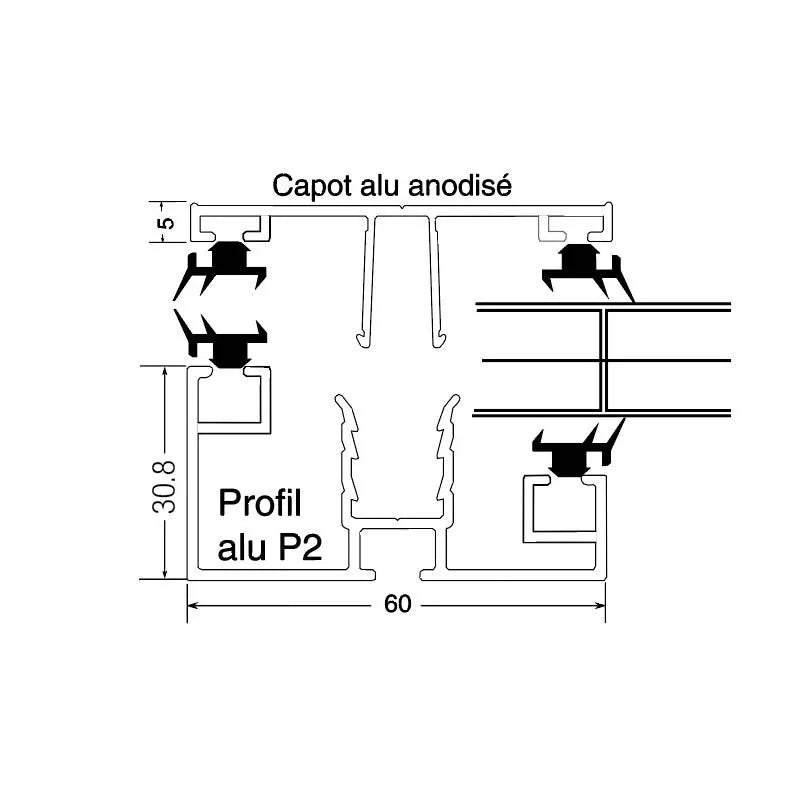 Profils de rive pour plaques alvéolaires