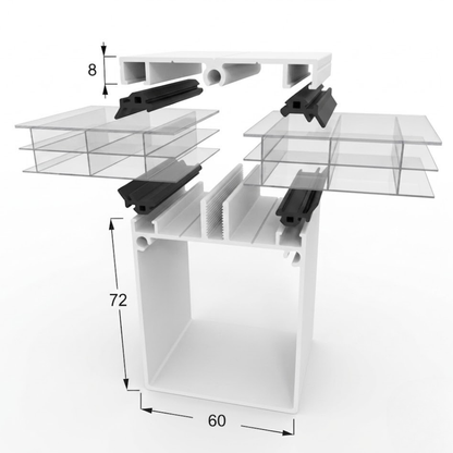 Kit Profil de Bord Autoportant en aluminium