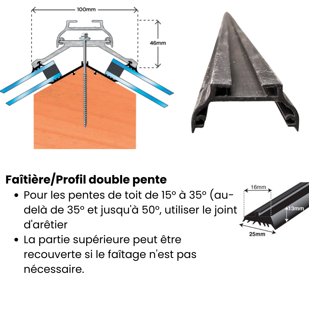 Profil/Faîtière double pente