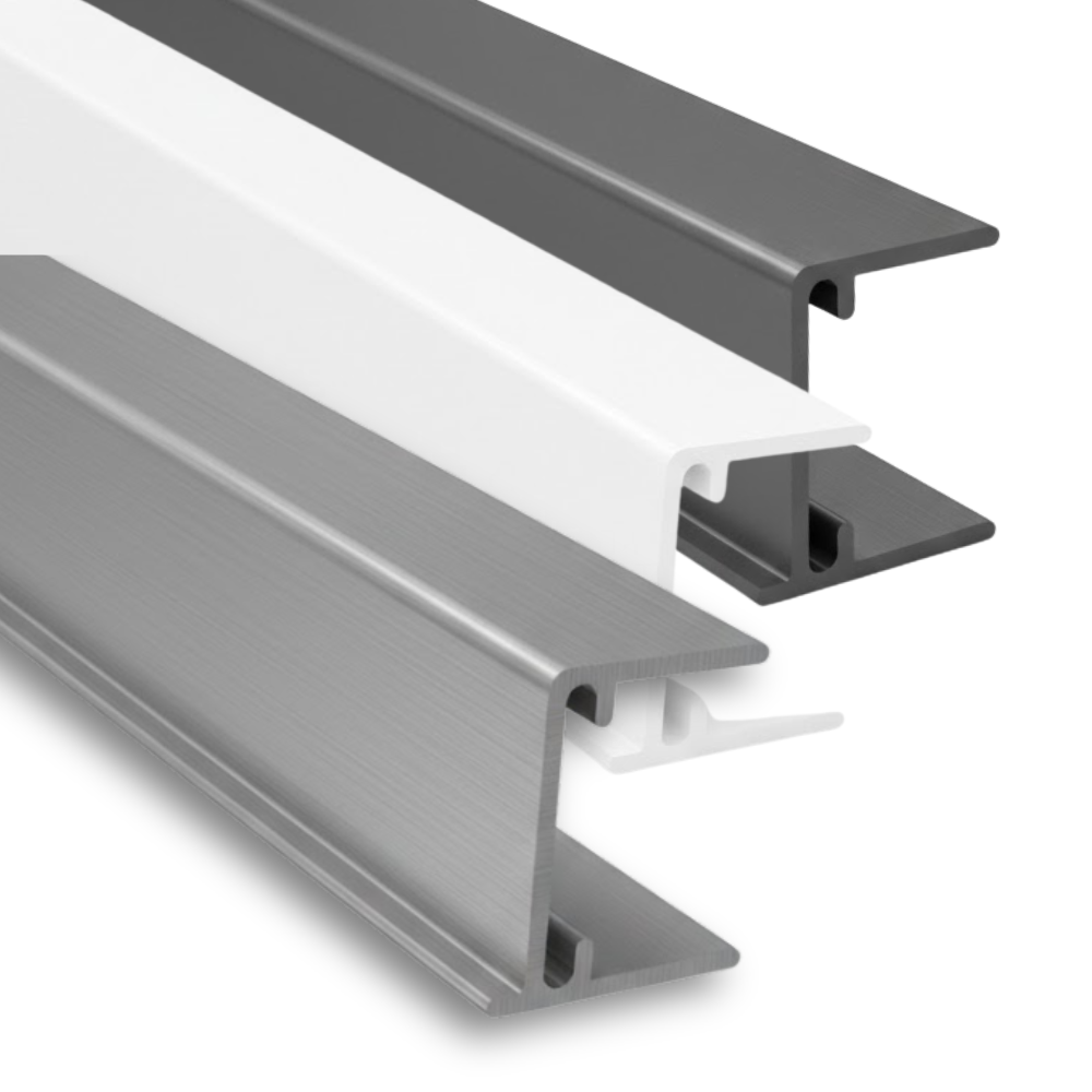 Profil U ou obturateur pour la finition des plaques de polycarbonate alvéolaire