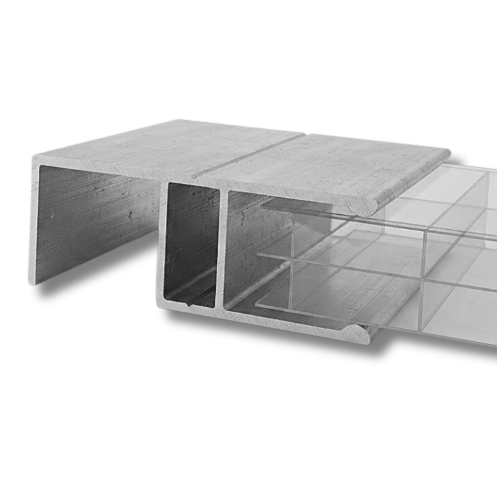 Profil H de Bord en aluminium pour 16mm