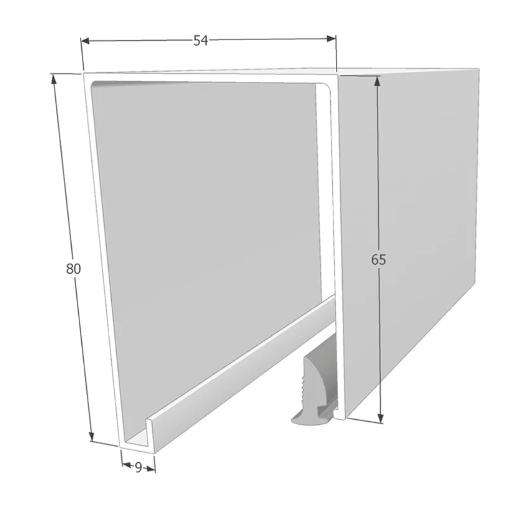 Profils et accessoires pour polycarbonate emboitable