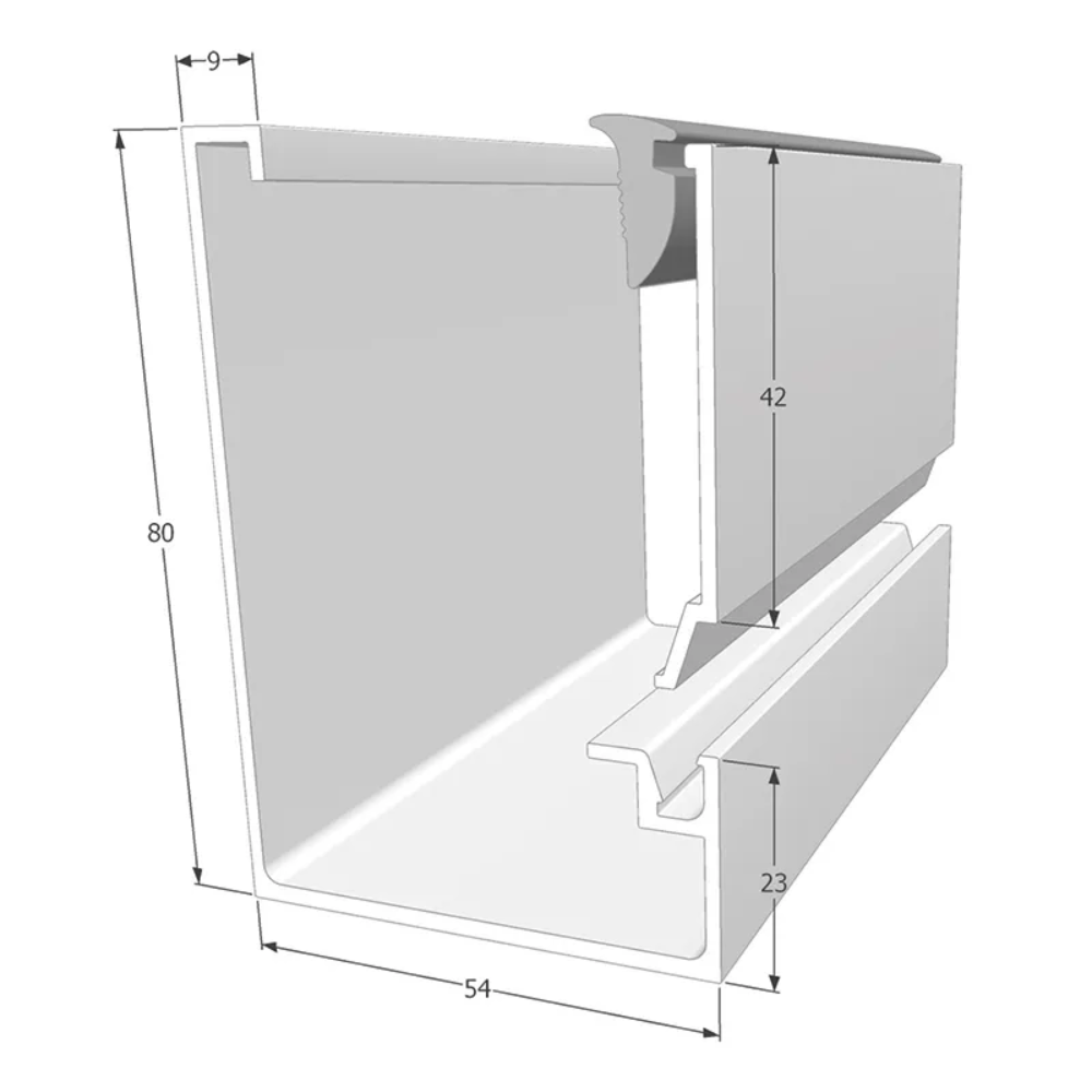 Profils et accessoires pour polycarbonate emboitable